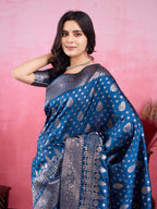 Vedant Vastram Banarasi Silk Fashion Saree - Rama | Grocsy