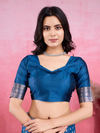 Vedant Vastram Banarasi Silk Fashion Saree - Rama | Grocsy