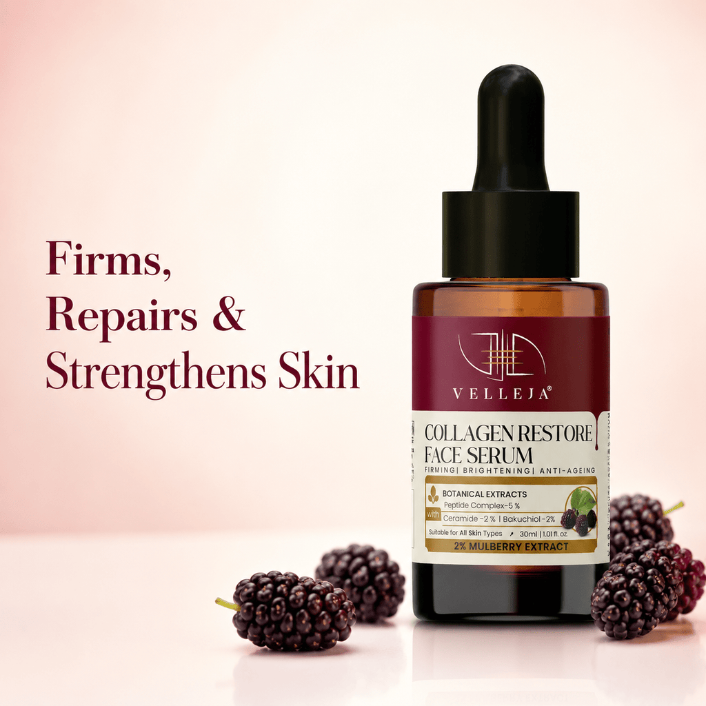 Velleja Collagen Restore Serum|Natural Retinol Alternative with Ceramid|Firming & Hydrating for Youthful Glow | Grocsy