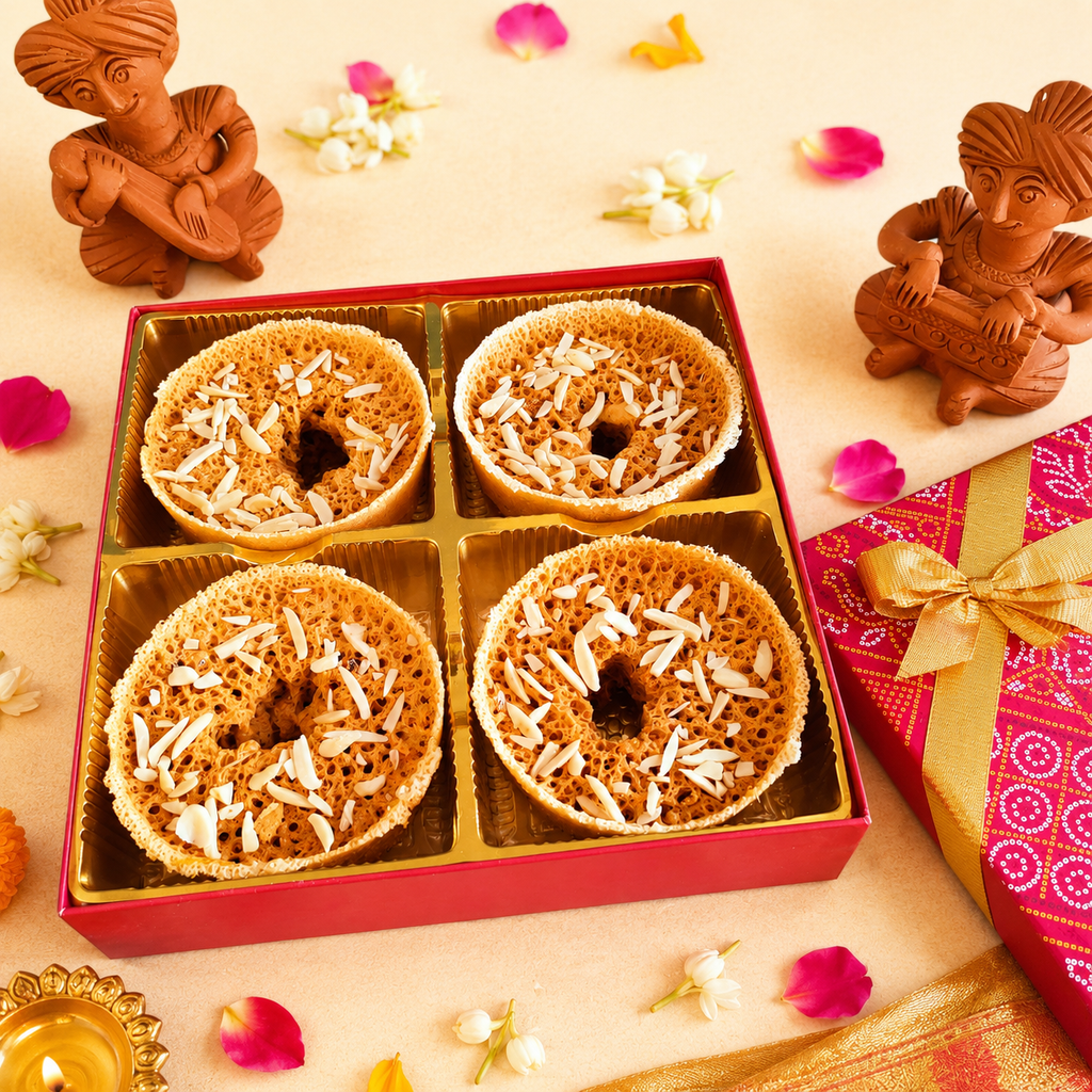 SweeDesi Royal Ghewar Hamper | Grocsy