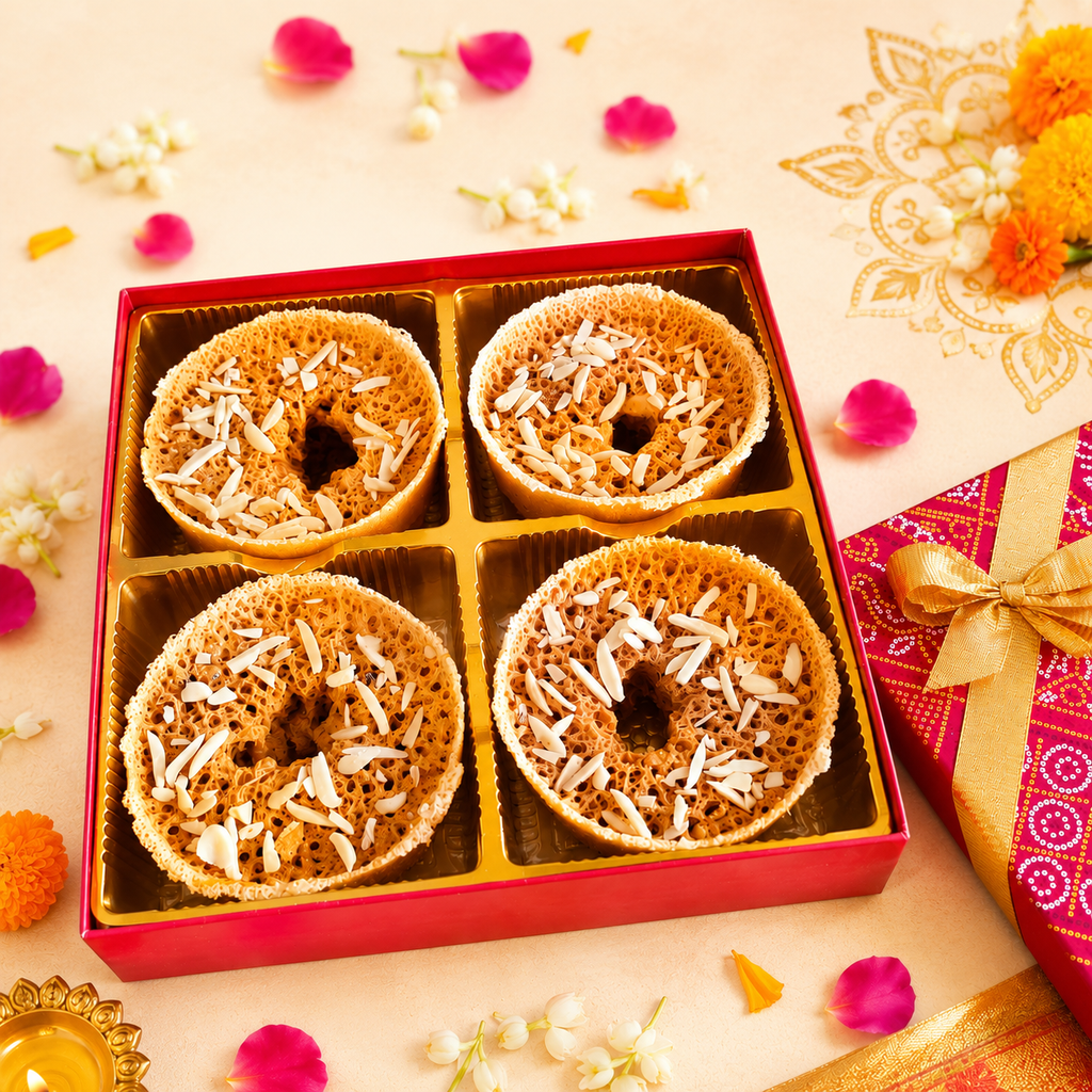 SweeDesi Royal Ghewar Hamper | Grocsy