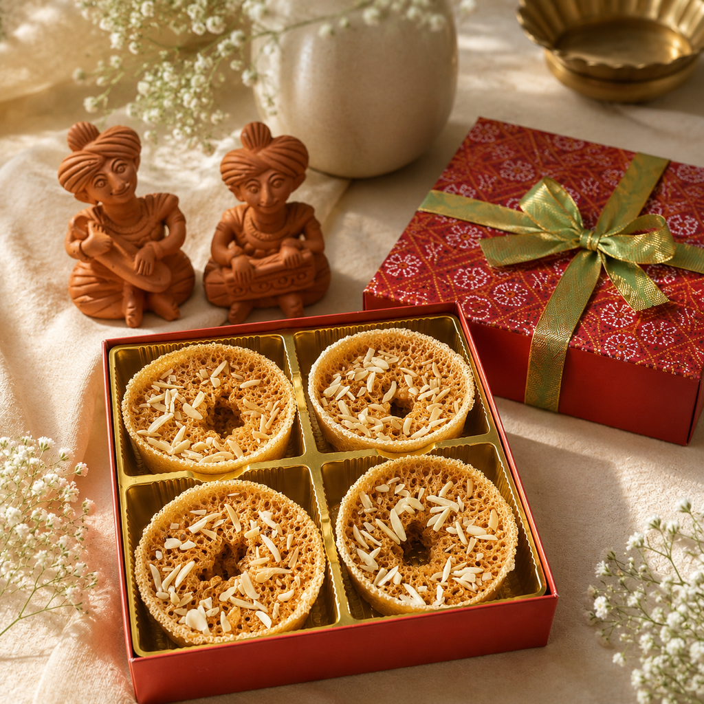 SweeDesi Royal Ghewar Hamper | Grocsy