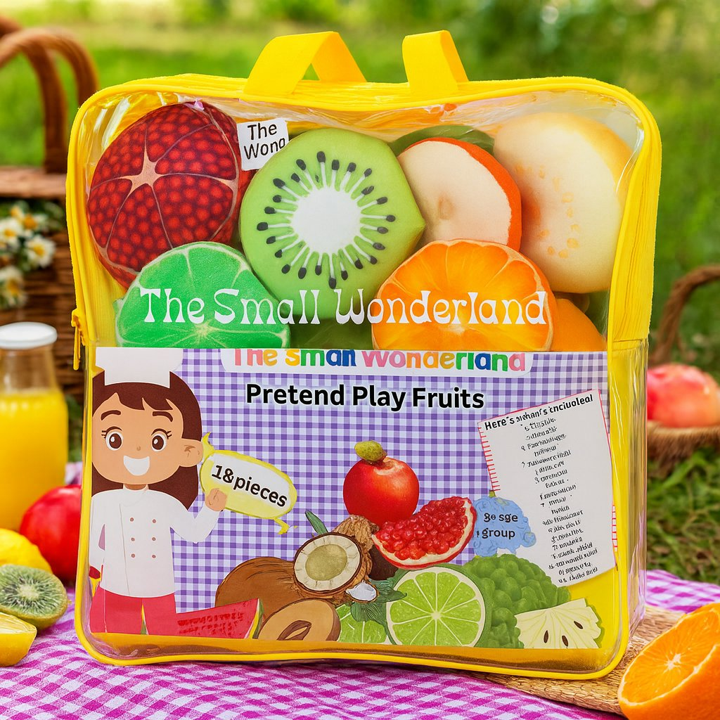 The Small Wonderland Pretend Play Fruits- 18-Piece Pretend Play Fruits Set | Grocsy