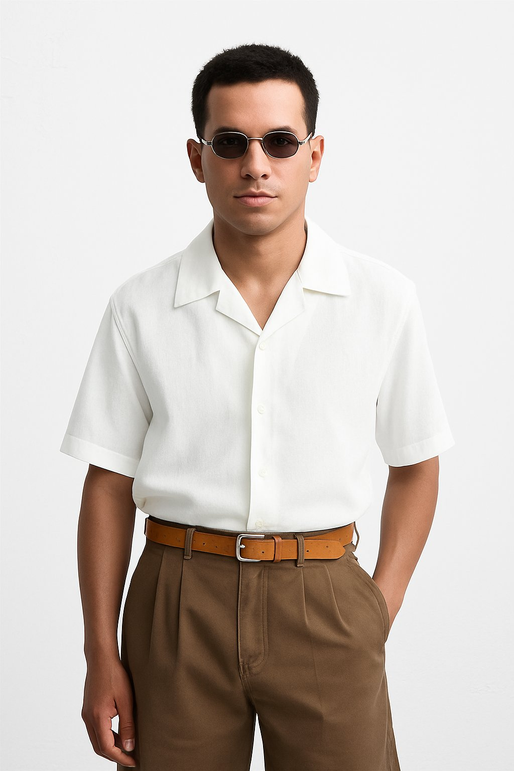 Fabmade Men’S White Cotton Shirt | Grocsy