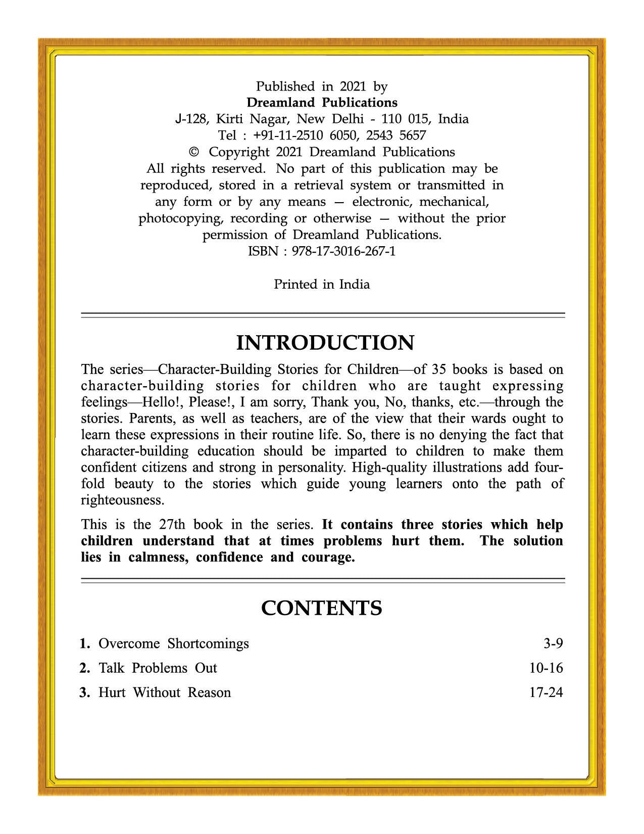 Dreamland Publications Character Building - Hurt: Children Story Books | Grocsy