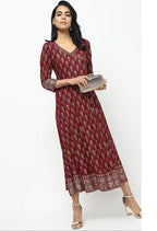 Cheera Angrakha All Over Butta Foil Printed Kurta With Beautiful Border Design | Grocsy
