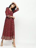 Cheera Angrakha All Over Butta Foil Printed Kurta With Beautiful Border Design | Grocsy