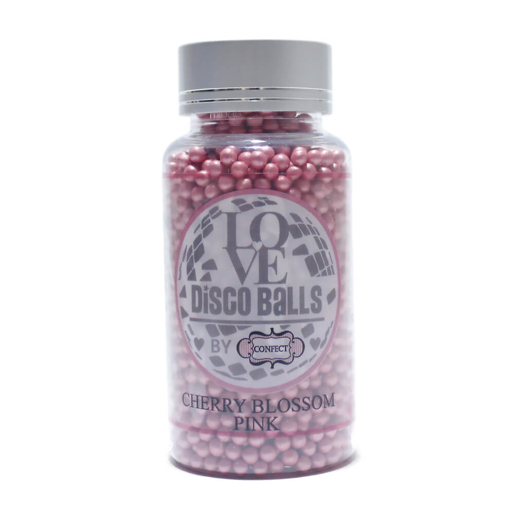 Confect Cherry Blossom Pink Disco Balls Sprinkles 4 MM | Grocsy