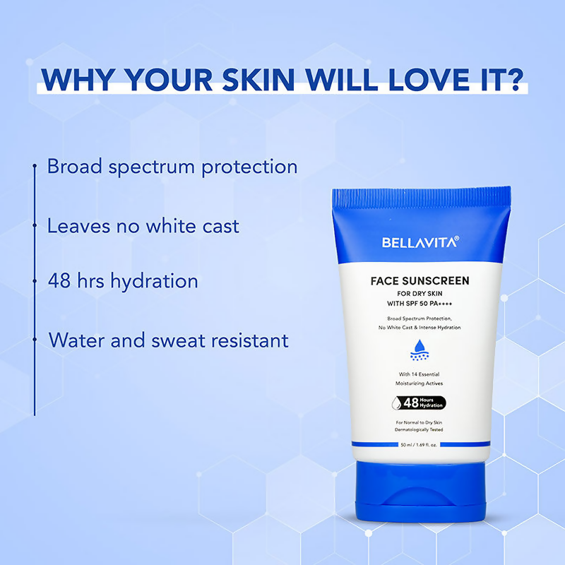 Bella Vita Organic Sunscreen SPF 50 For Dry Skin | Grocsy