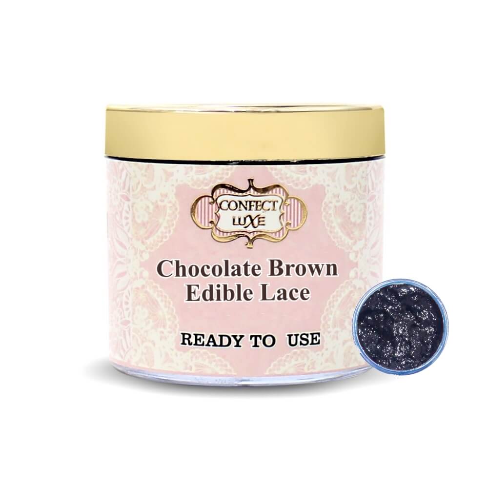 Confect Chocolate Brown | Edible Lace | Grocsy