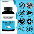 Nutracology Omega 3 Fish Oil 1000mg Capsules with Fish oil EPA + DHA Enriched Sofgels | Grocsy