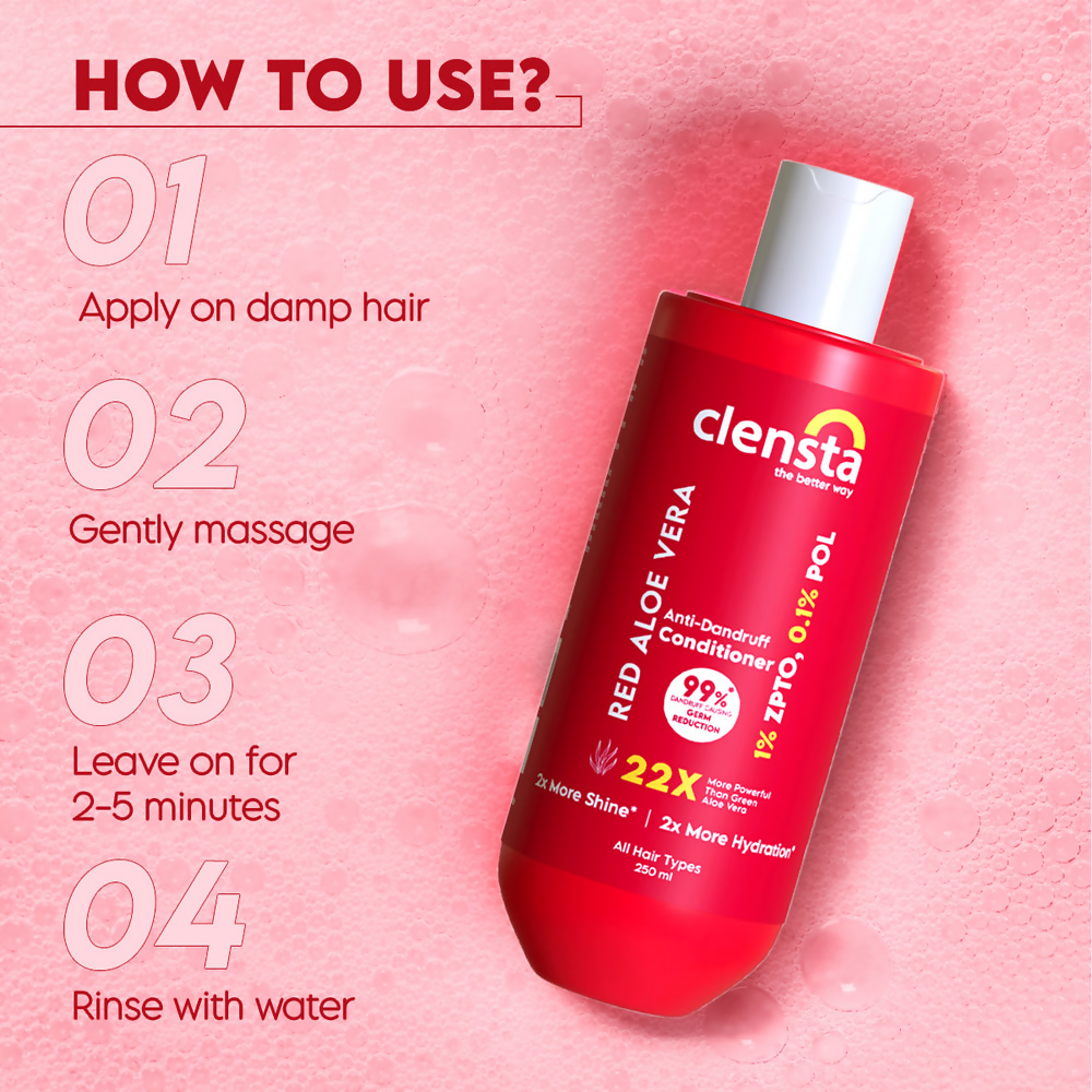 Clensta Red Aloe Vera Anti-Dandruff Conditioner | Grocsy