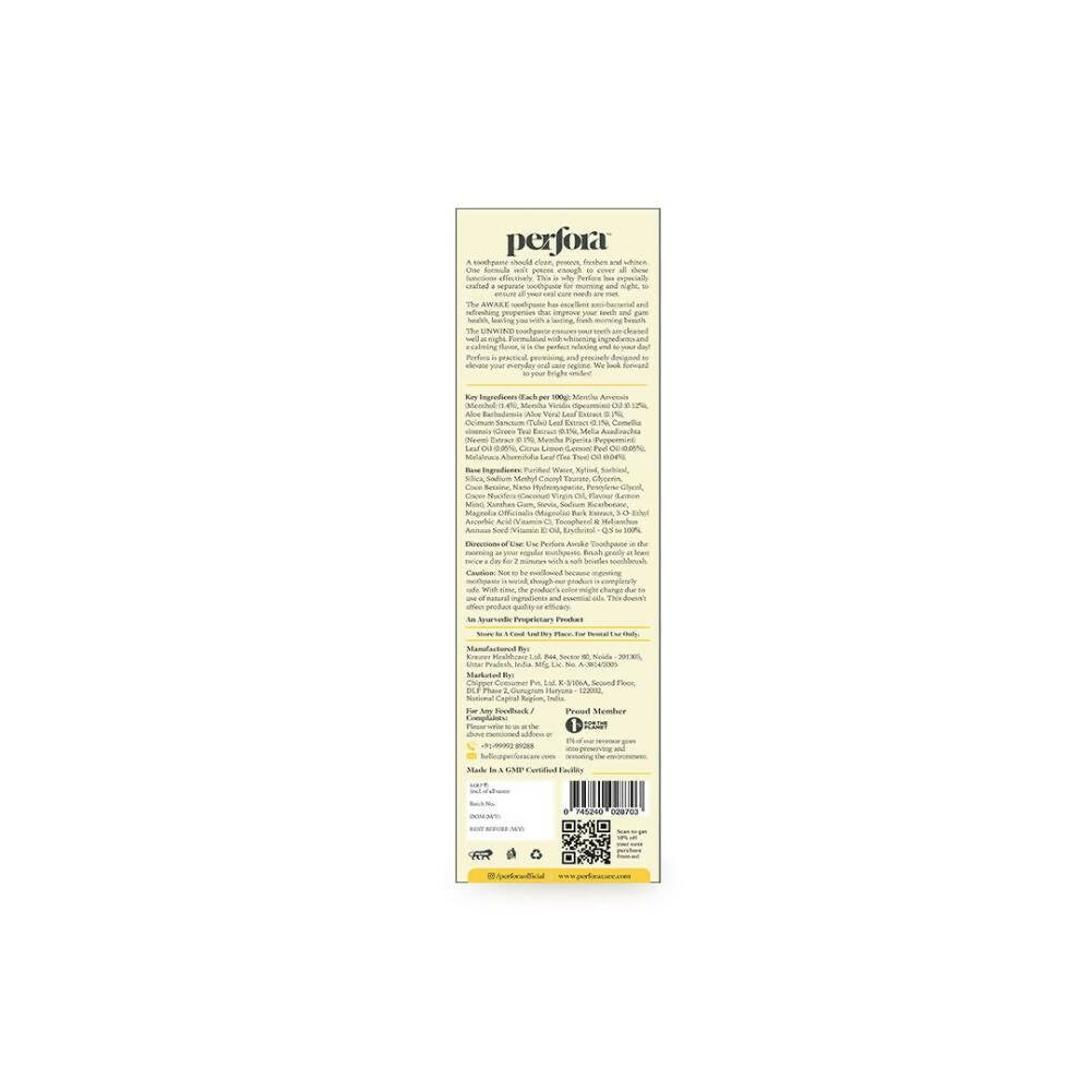 Perfora Awake Toothpaste Lemon Mint | Grocsy