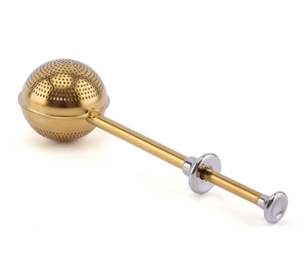Shuddh Natural Royal Brass Strainer - Loose Leaf Tea | Grocsy