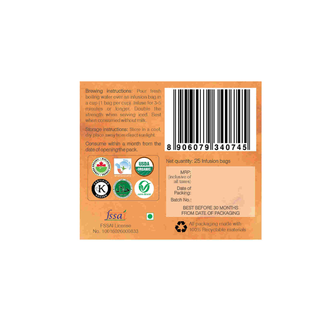 Organic Wellness Cinnamon Liquid Yoga Teabags | Grocsy