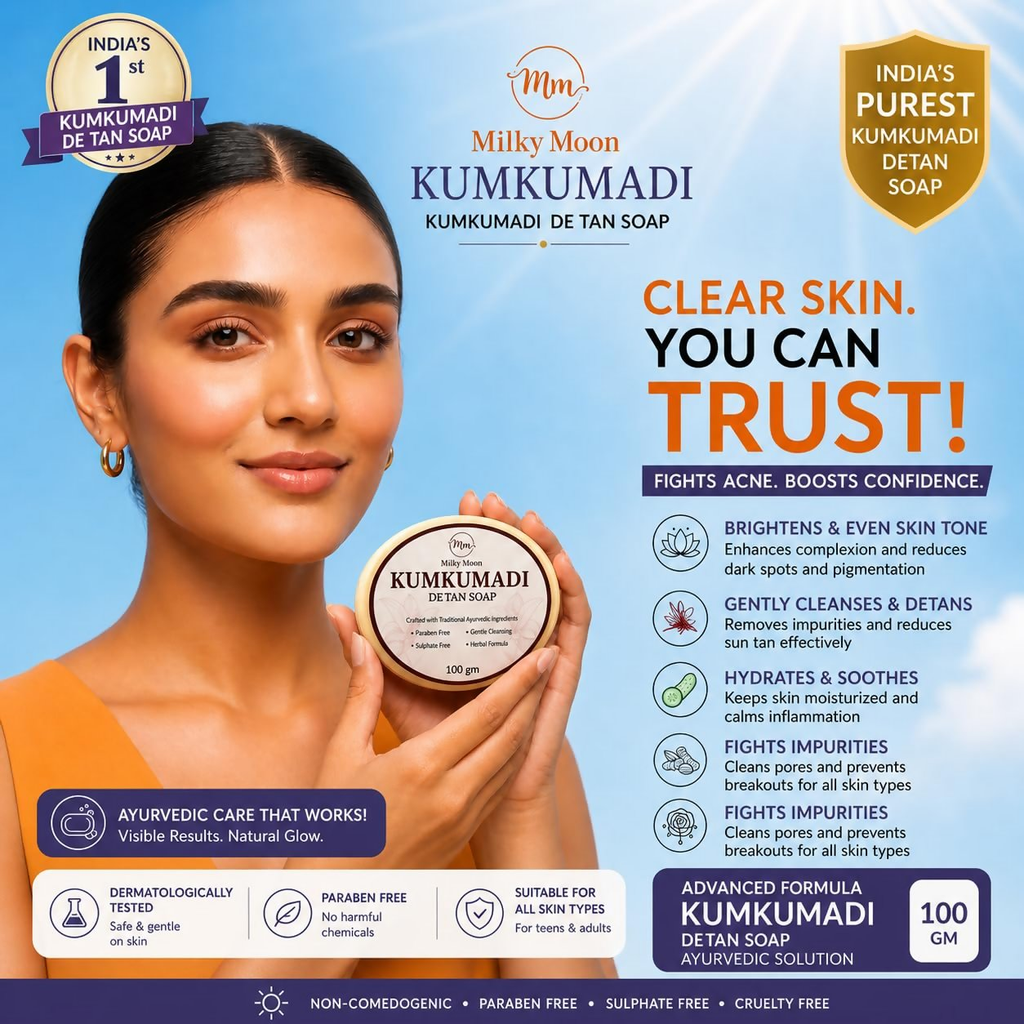 Milky Moon Kumkumadi Detan Soap | Grocsy