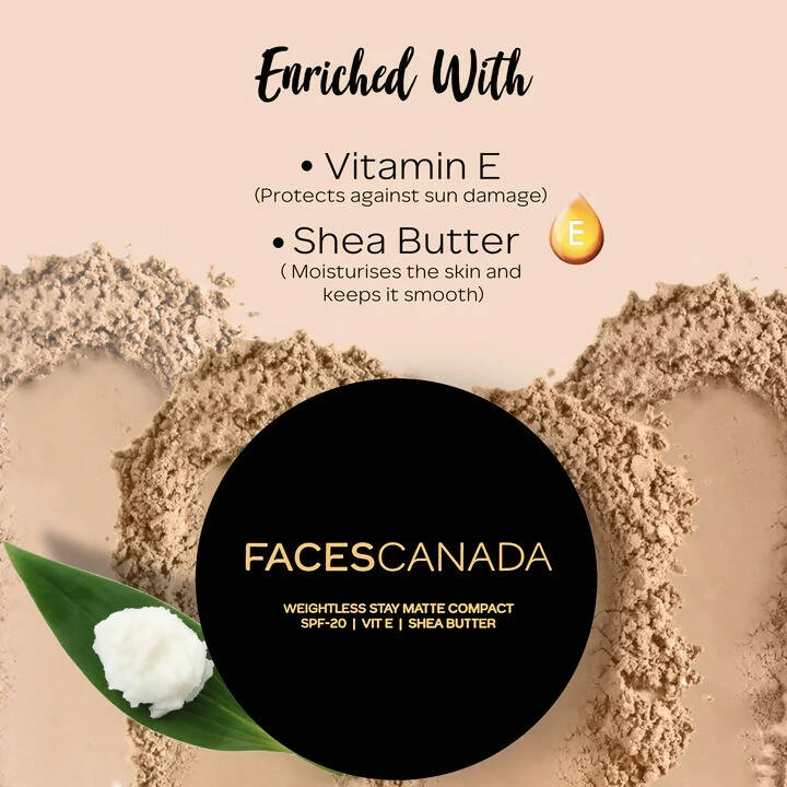 Faces Canada Weightless Stay Matte Compact SPF20-Sand 04 | Grocsy