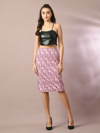 Myshka Women's Multi Printed Knee Length Party Embellished Skirts | Grocsy