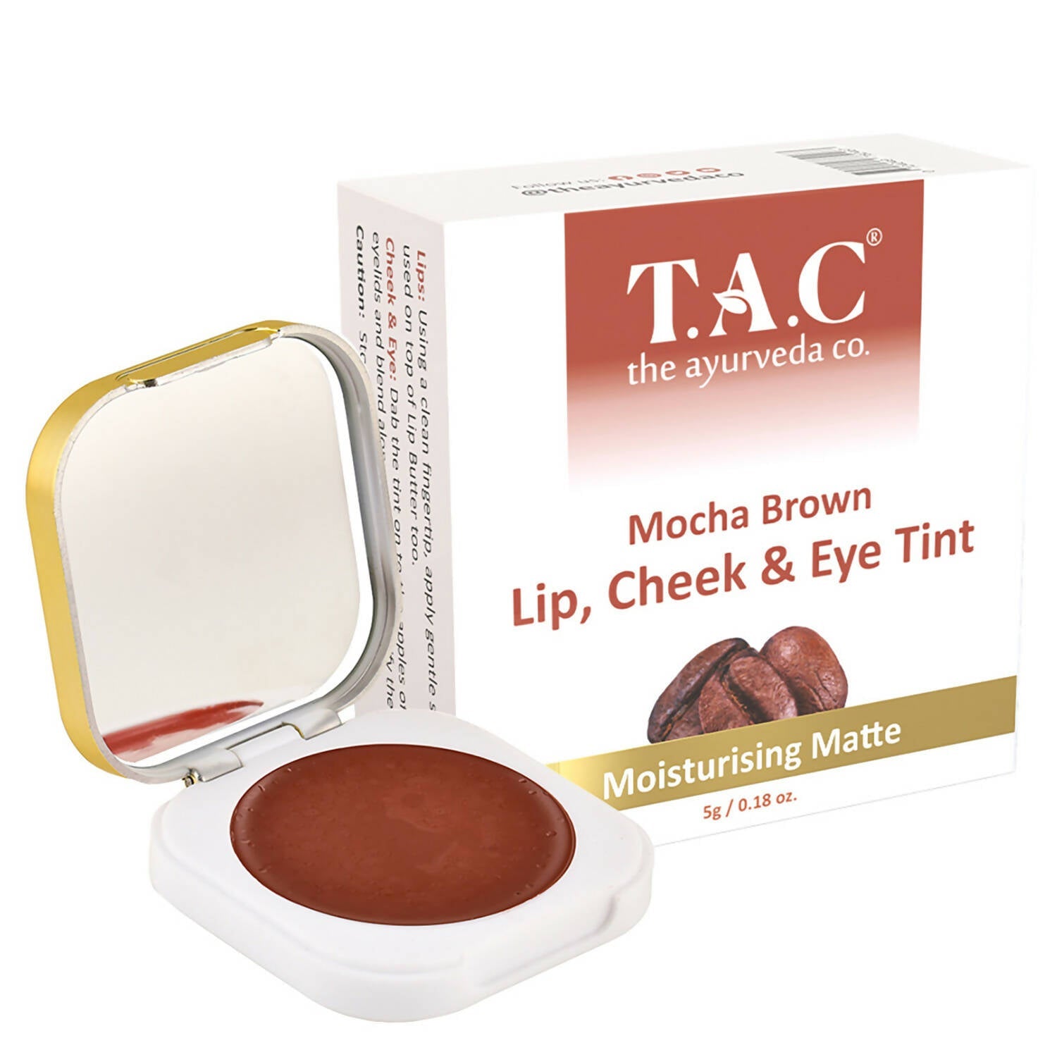 TAC - The Ayurveda Co. Brown Mocha Lip, Cheek & Eye Tint | Grocsy
