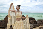 House of Panchhi Cream Net Multi Sequins with heavy Zarkan embroidery Lehenga choli & Dupatta | Grocsy