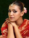 Ruby Raang Gold Polished White Kundan Maang Tikka | Grocsy