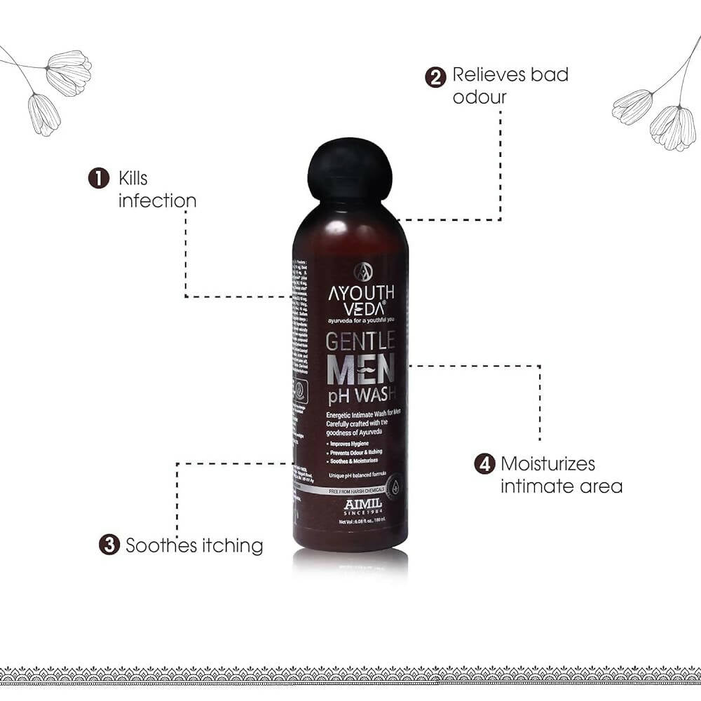 Ayouthveda Gentle Men PH Wash | Grocsy