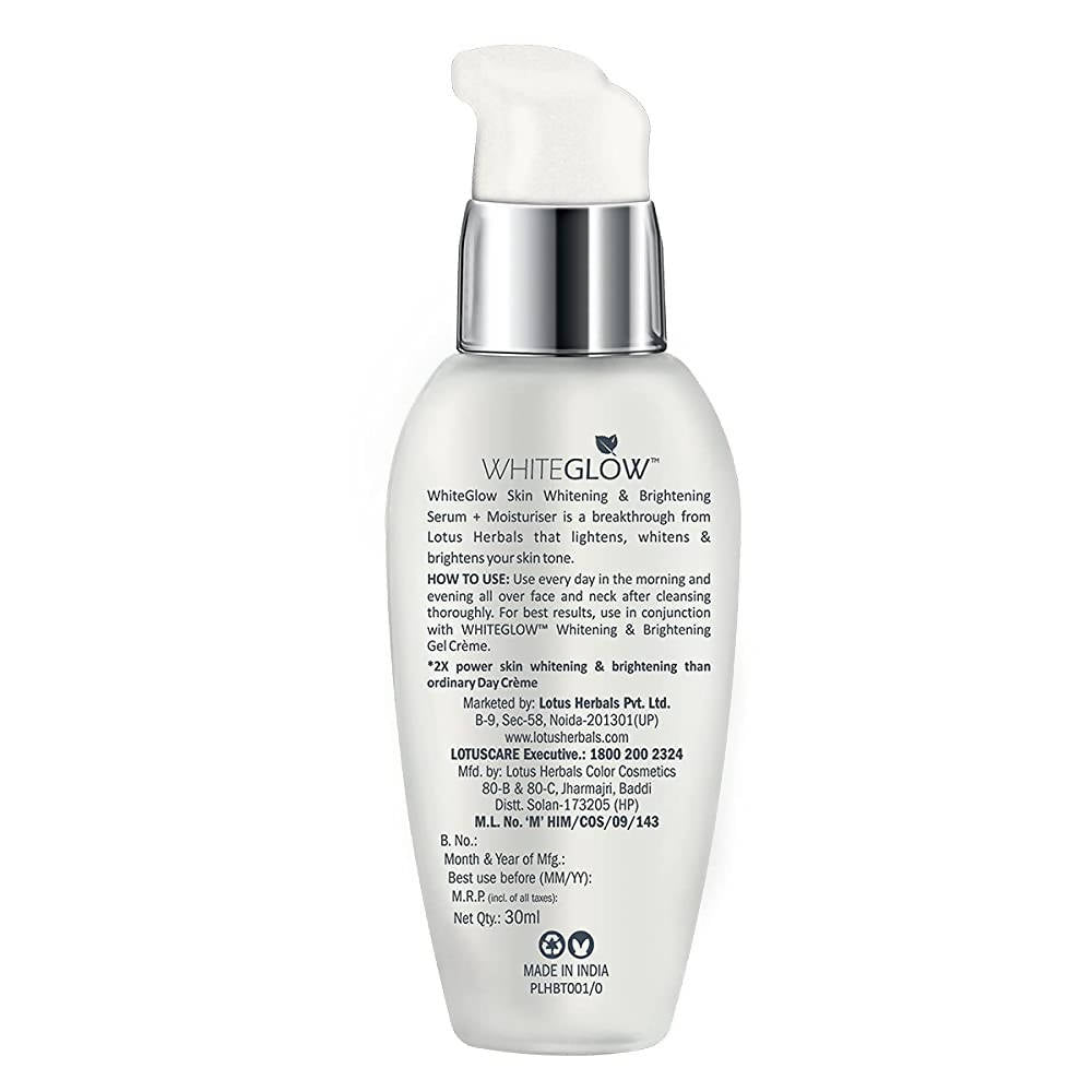 Lotus Herbals Whiteglow Intensive Skin Serum + Moisturiser | Grocsy