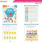 Jolly Kids Clever Beaver Ages 4-5 Years Fun Learning Activities Workbooks Set of 5 | English-Maths-EVS-Good Habit-Logical Reasoning | Grocsy