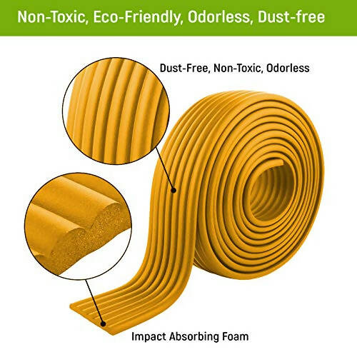 Safe-O-Kid Unique High Density- Prevents From Head Injury Multi-Functional 2 Meter Edge Guard - Yellow | Grocsy