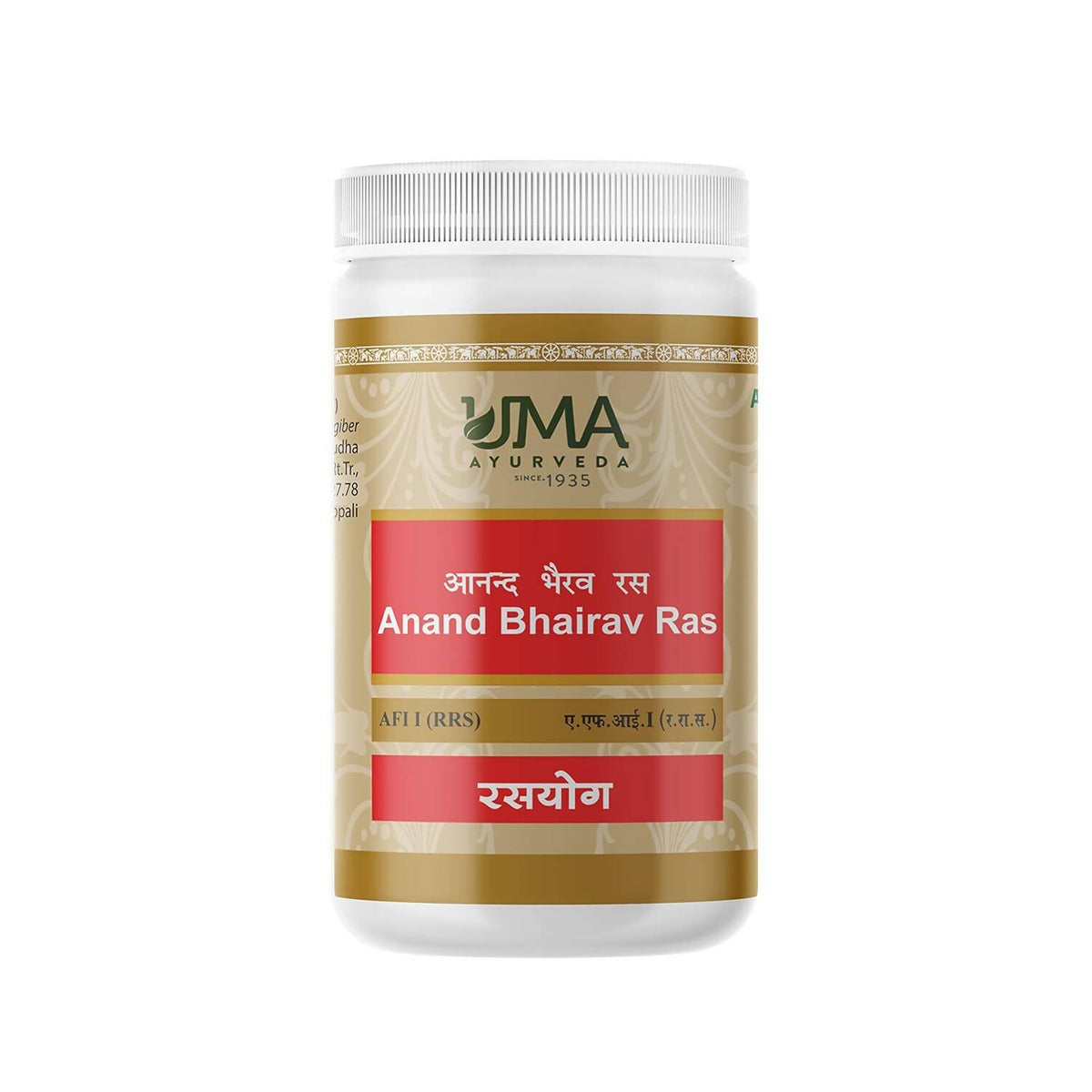 Uma Ayurveda Anand Bhairav Ras Tablets | Grocsy