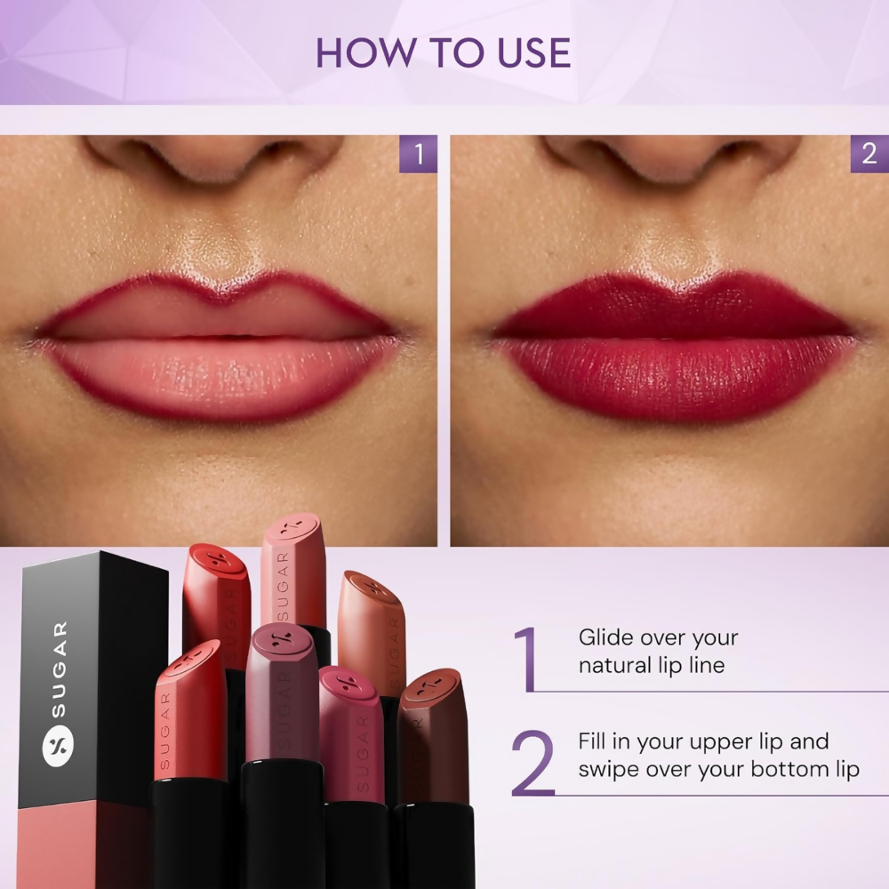 Sugar Cosmetics Glide Peptide Serum Lipstick with Vitamin E - 07 Tuscany Truffle | Grocsy