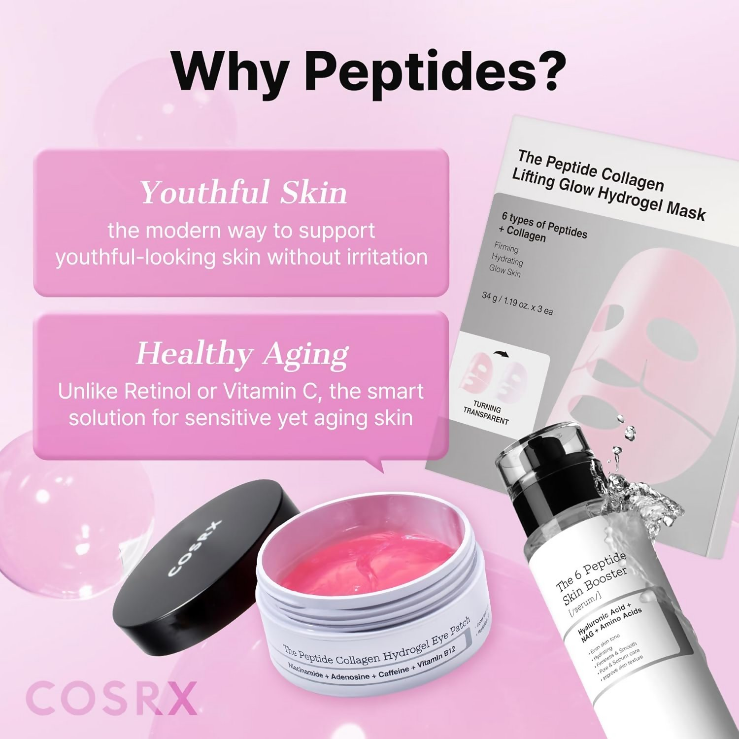 Cosrx 6X Peptide Collagen Booster Toner Serum | Grocsy