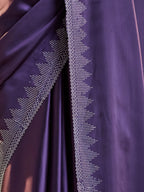 kasee Beads and Stones Satin Saree | Grocsy