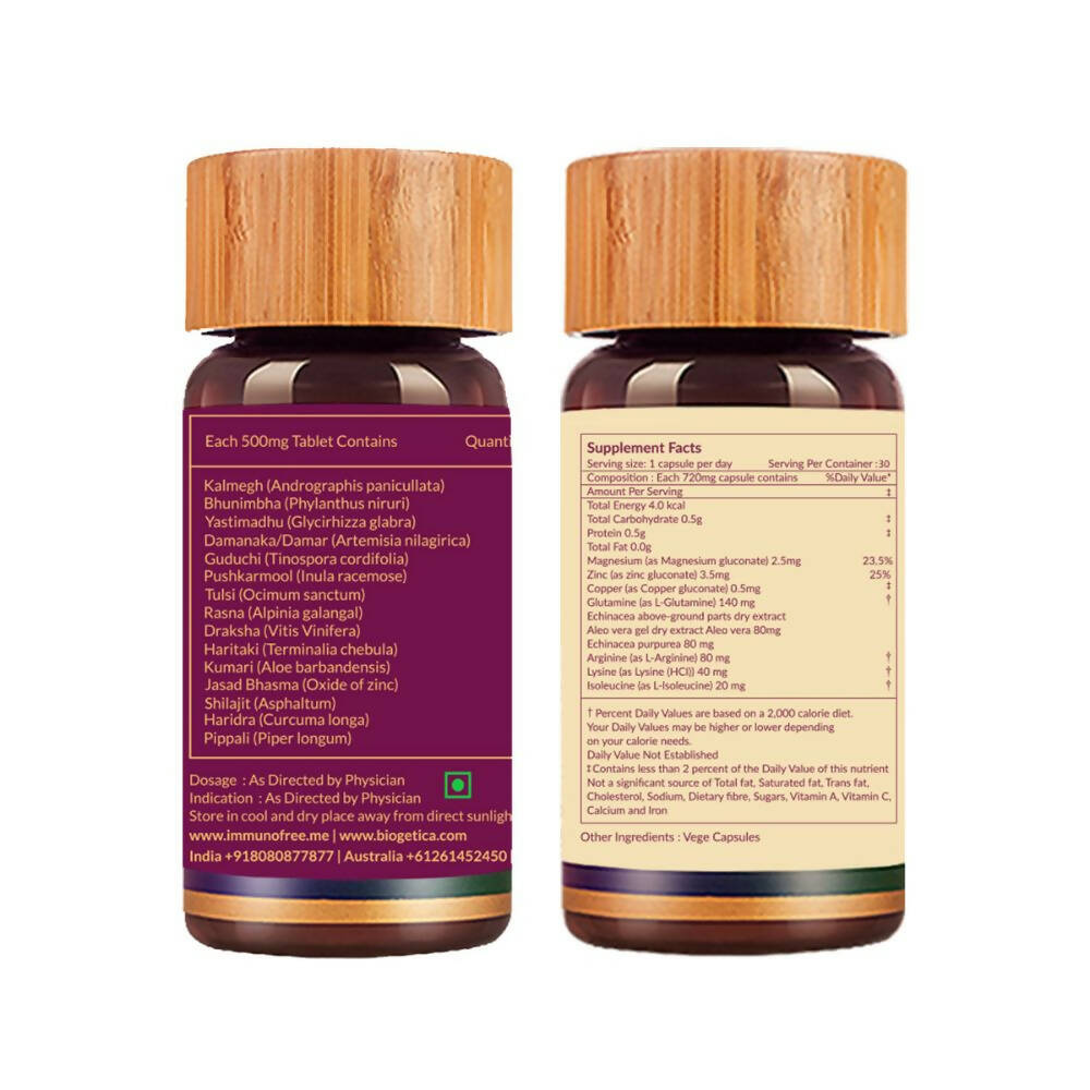 Biogetica Core Immunity Kit - Immunofree Tablets and Reginmune Capsules | Grocsy