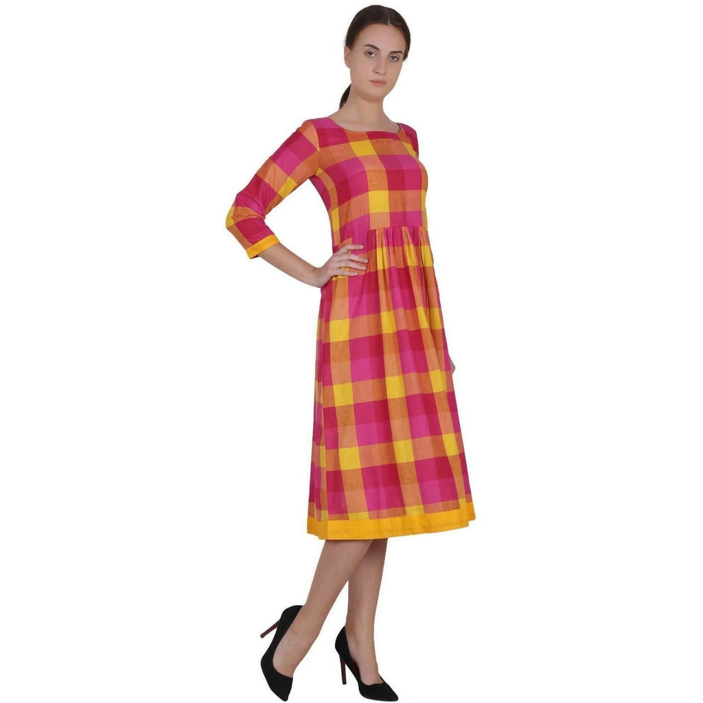 Kanoor Women's Multi Rayon Frock Style Kurti | Grocsy