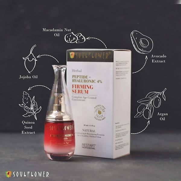 Soulflower Herbal Peptide Firming Serum | Grocsy