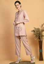Joban Fashion Peach Cotton Kurta Set | Grocsy