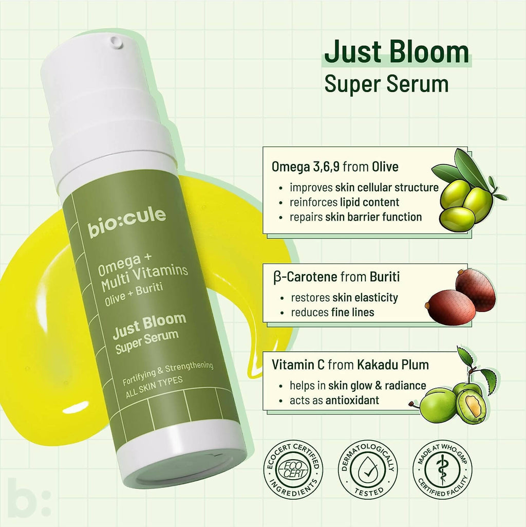 Biocule Just Bloom Super Fortifying Face Serum | Grocsy