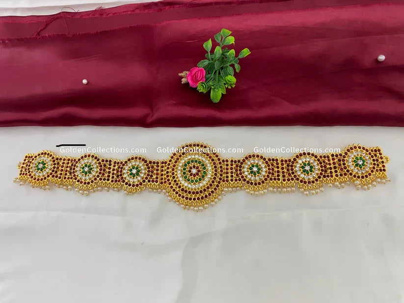 Elite Trading Classical Temple Jewellery Belt – Bharatanatyam Waist Accessory for Women & Girls | Grocsy