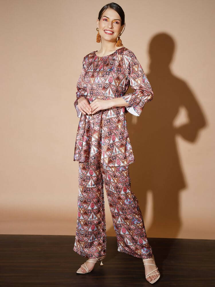 Myshka Women Multi Printed Co-Ords | Grocsy
