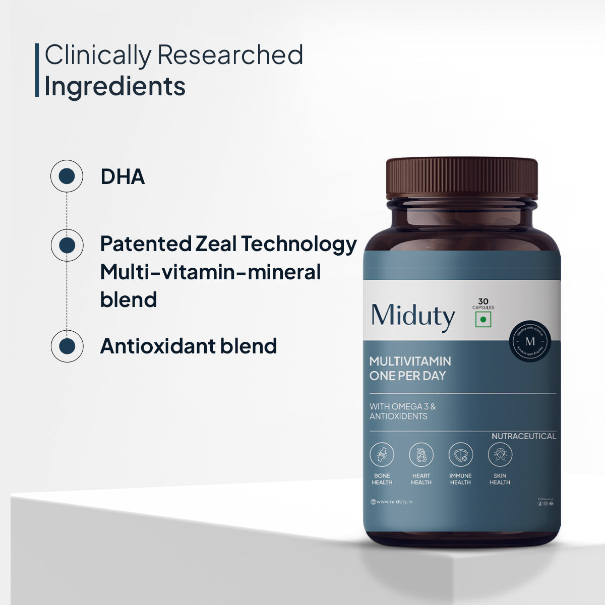 Miduty by Palak Notes Multivitamin One Per Day Capsules | Grocsy