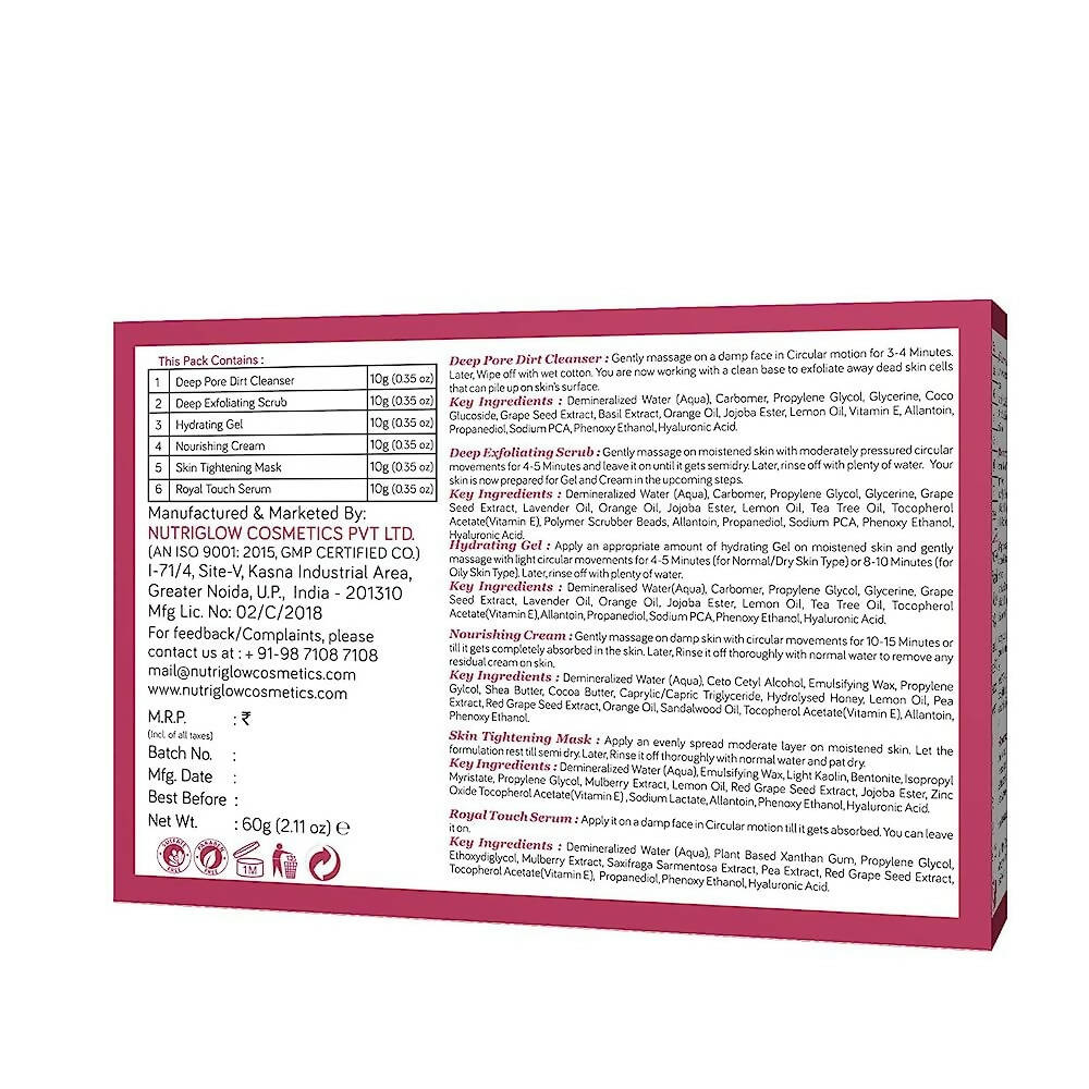 NutriGlow NATURAL'S Advanced Pro Formula Wine Facial Cleanup Kit | Grocsy