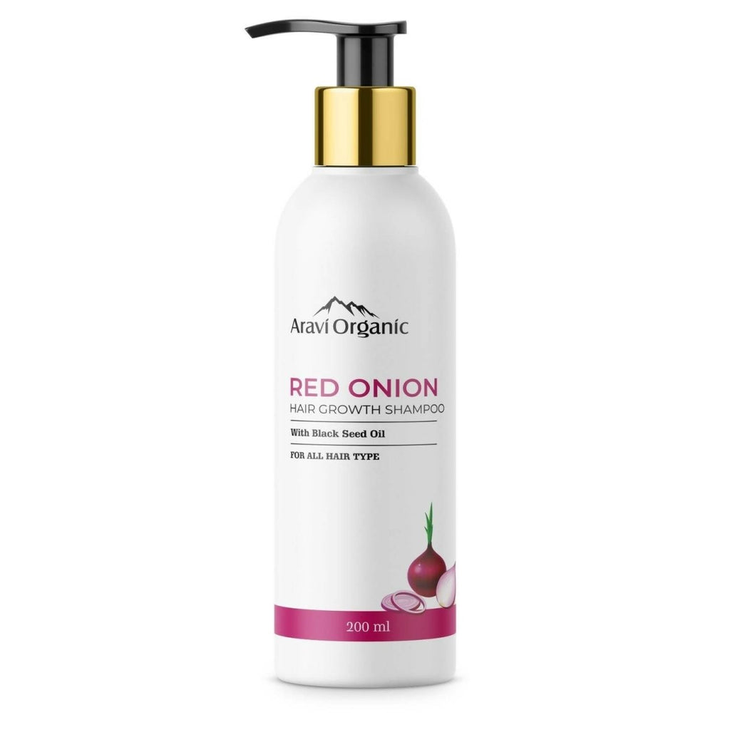 Aravi Organic Onion Hair Shampoo for Hair Growth and Hair Fall Control | Grocsy
