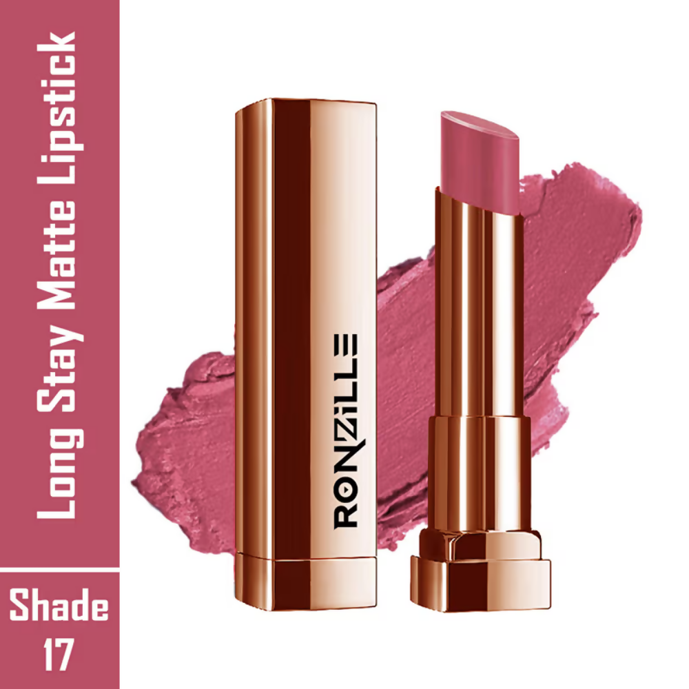 Ronzille Natural Colored Long Stay Matte Lipstick - Shade 17 | Grocsy