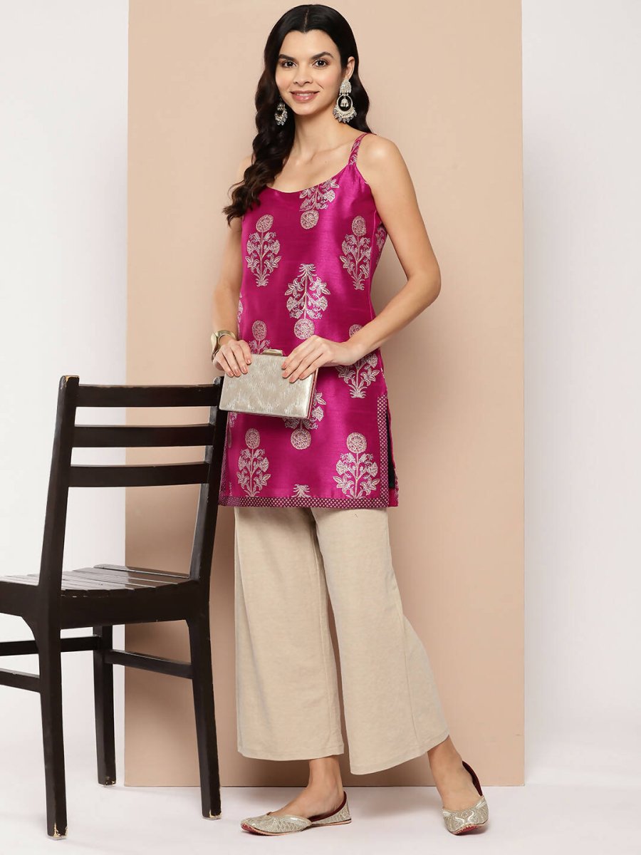 Ahalyaa Women's Traditional wear Tunic - Royal Pink | Grocsy