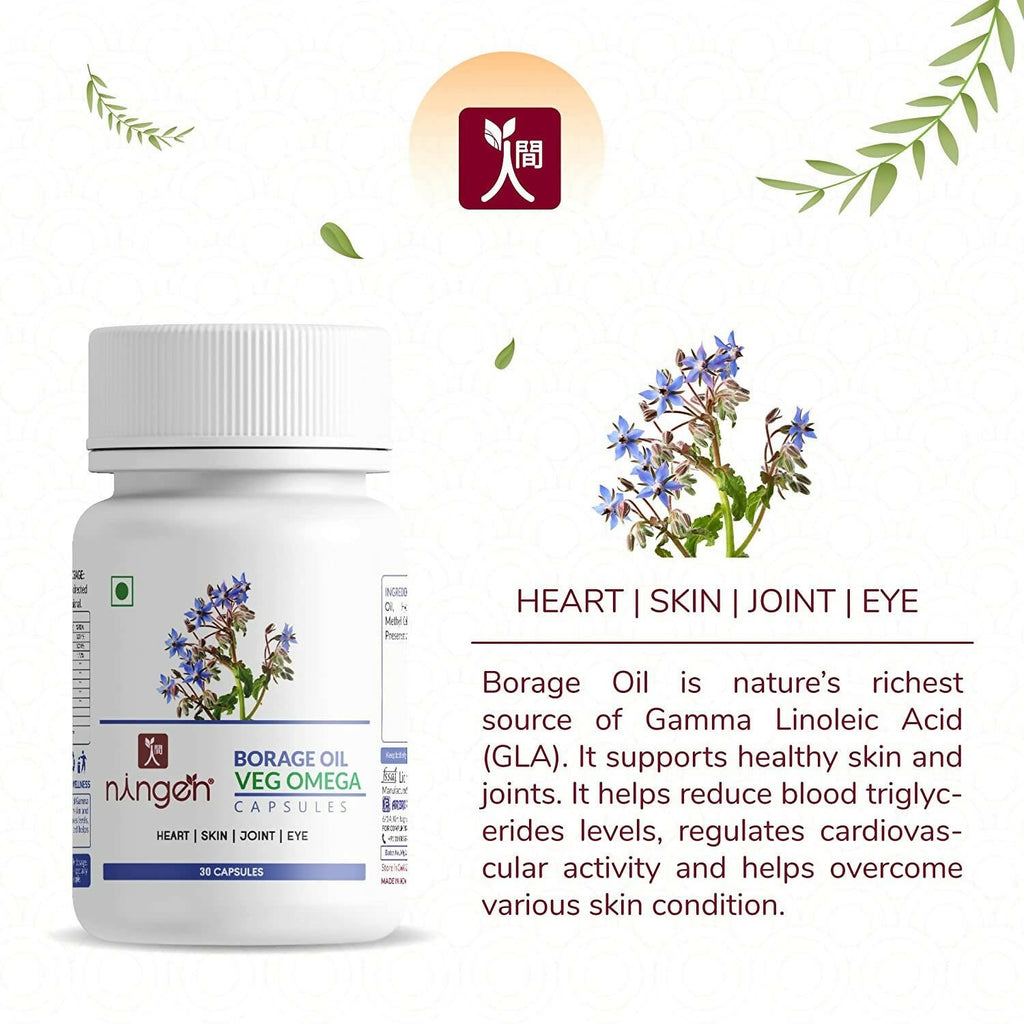 Ningen Borage Oil Capsules | Grocsy