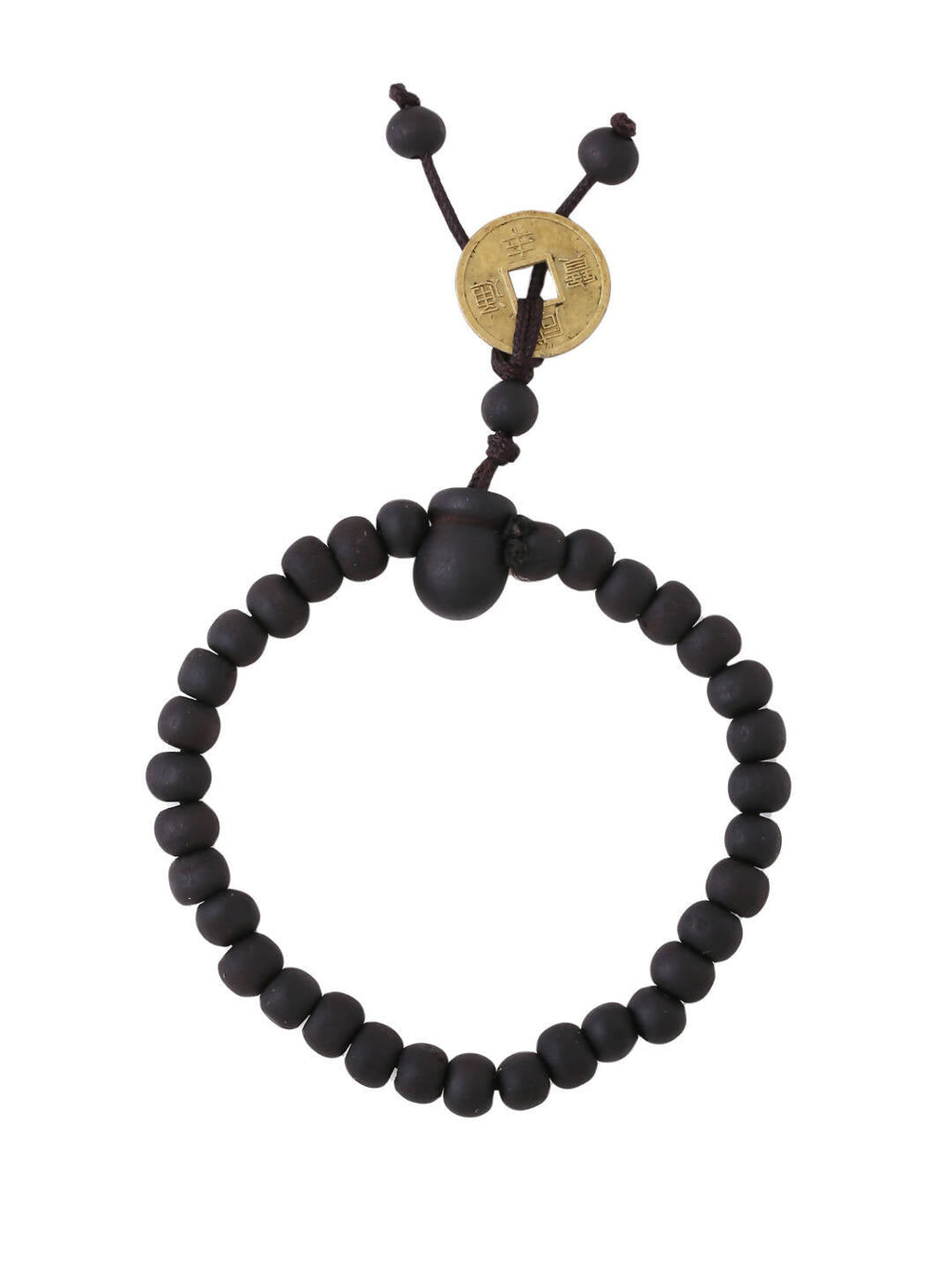 NVR Men's Black Beaded Adjustable Bracelet | Grocsy