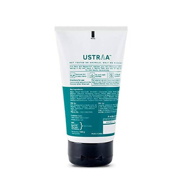 Ustraa Mint Cool With Badass Cleansing Face Wash For Men | Grocsy
