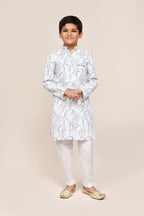 Joban Fashion Cotton Based Full Embroidered Work White Kurta With Straight Fit Pant | Grocsy