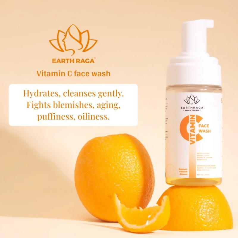 Earthraga Vitamin C Foaming Face Wash | Grocsy